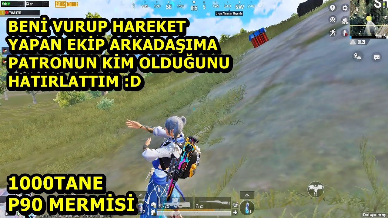 1000 TANE P90 MERMİS İLE EKİP ARKADAŞIMIN PEŞİNE DÜŞTÜM ! SOLO SQUAD PUBG MOBİLE