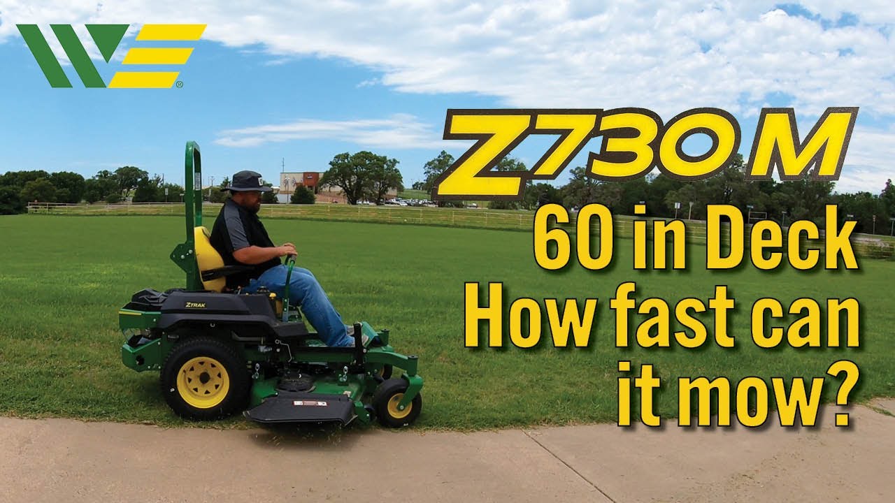 How fast can the John Deere Z730M Zero Turn with a 60