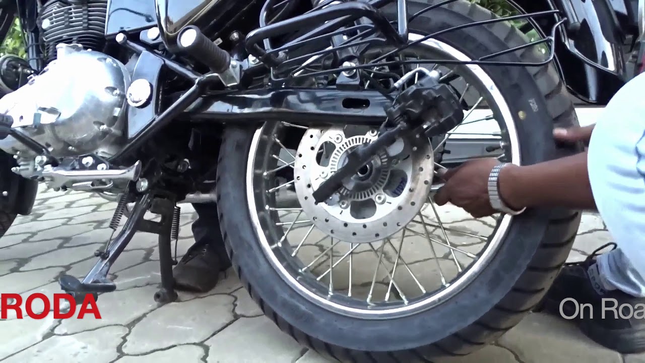 ROYAL ENFIELD CLASSIC REAR WHEEL REMOVAL AND FITMENT  - RODA ON ROAD ASSISTANCE