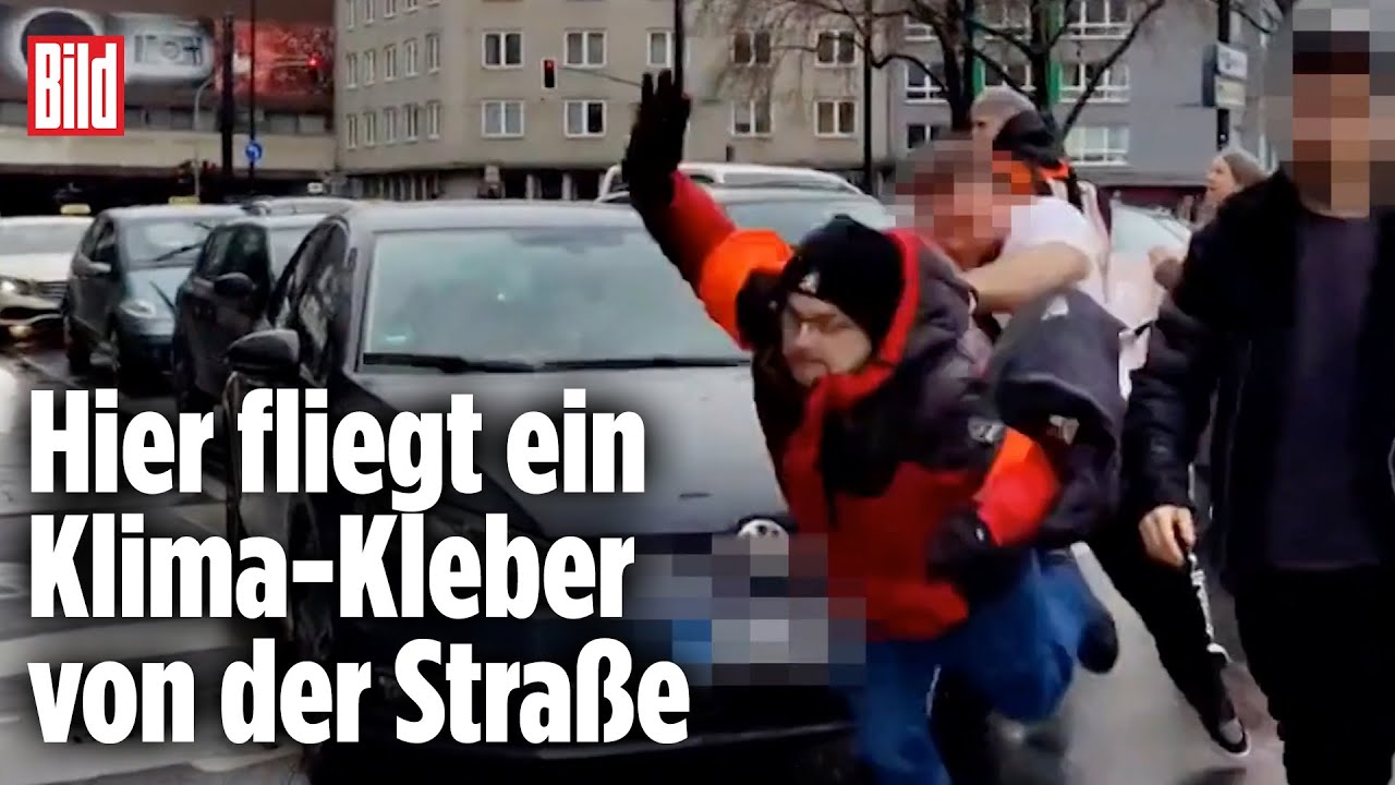 Schubs-Attacke auf Klima-Kleber: Autofahrer brennen Sicherungen durch