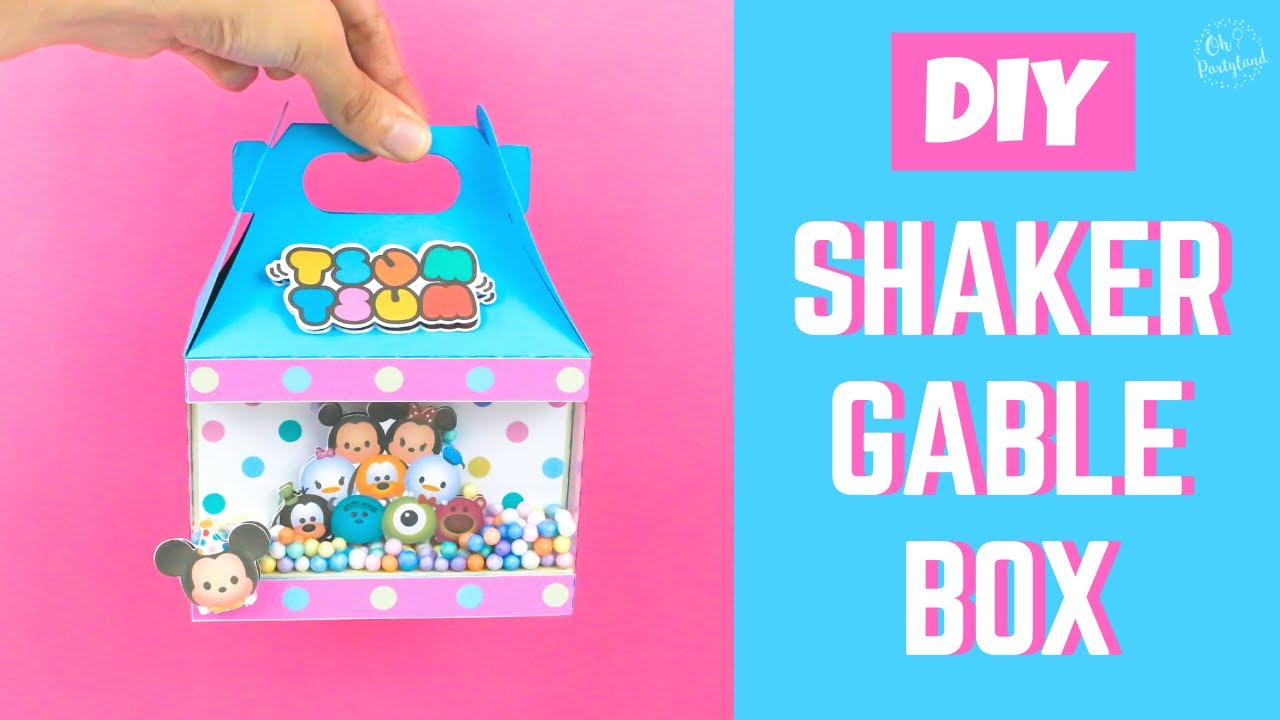 Gable Box Shaker  | How to make Candy box template for Cricut and Silhouette  | Ohpartyland! 🎊|