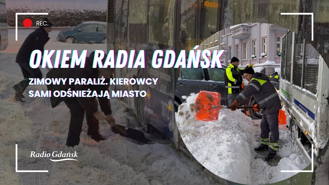 Zimowy paraliż w Słupsku. Kierowcy autobusów sami odśnieżają miasto