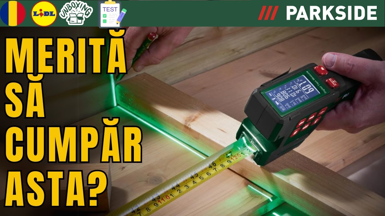 4 V RULETA DIGITALA PROFESIONALA CU LASER MASURARE Parkside PDMB A1 ROM&Acirc;NIA ROM&Acirc;NĂ LIDL