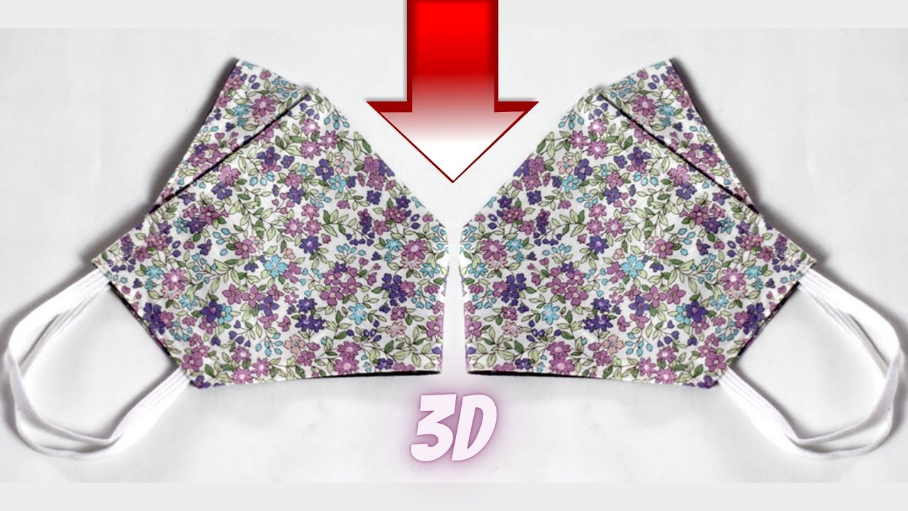 cara membuat masker kain 3d | membuat pola dan cara jahit