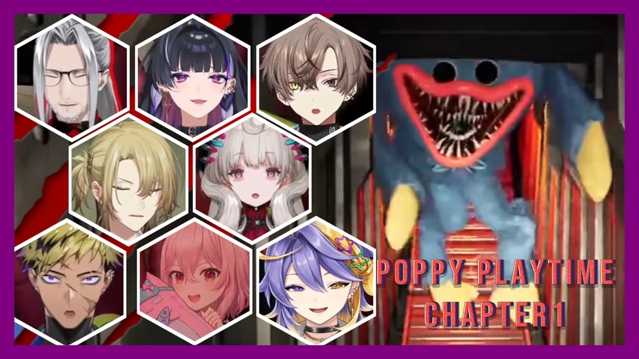 [𝙽𝚒𝚓𝚒𝙴𝙽 𝚁𝚎𝚊𝚌𝚝𝚜 Ep. 23] Vtubers Reaction To Poppy Playtime Chapter 1: Huggy Wuggy Vent Chase
