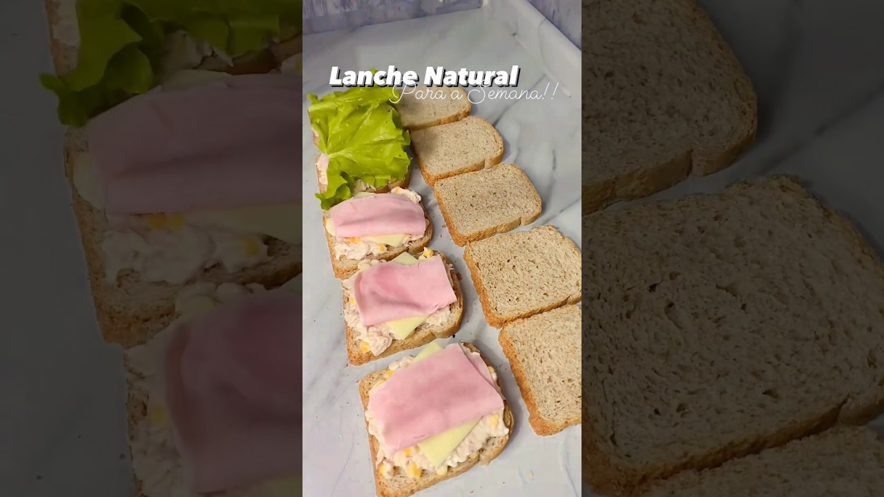 Lanche Natural Para a Semana 🥪 #lanches #lanchesaudavel #lanchefit #comidasaudavel #shorts