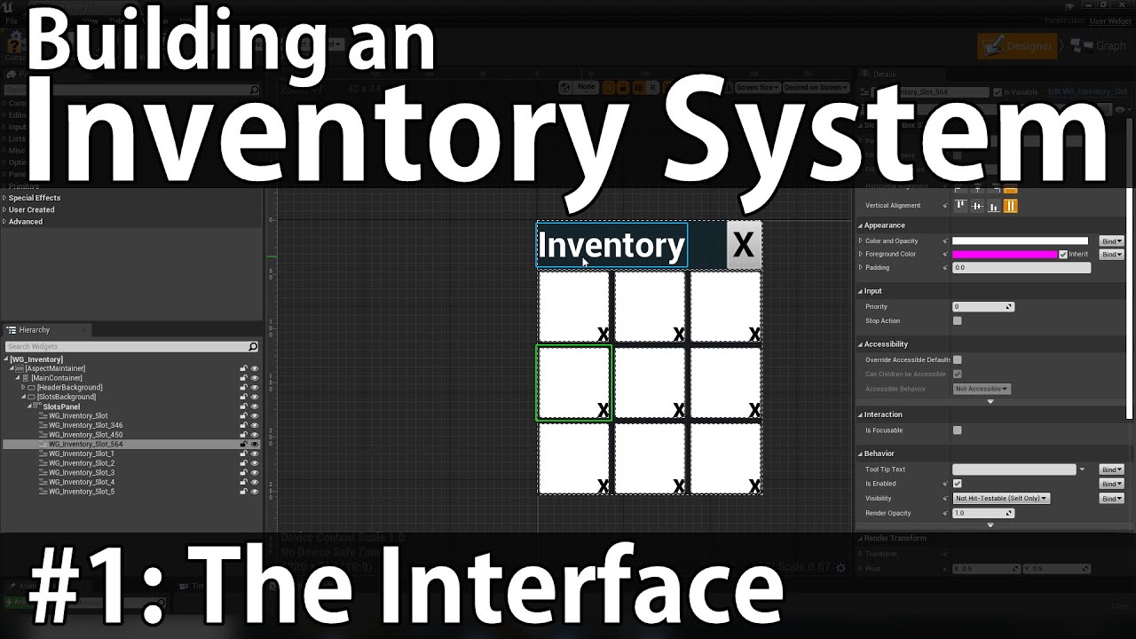 Building an Inventory System #1: The Interface - Unreal Engine 4