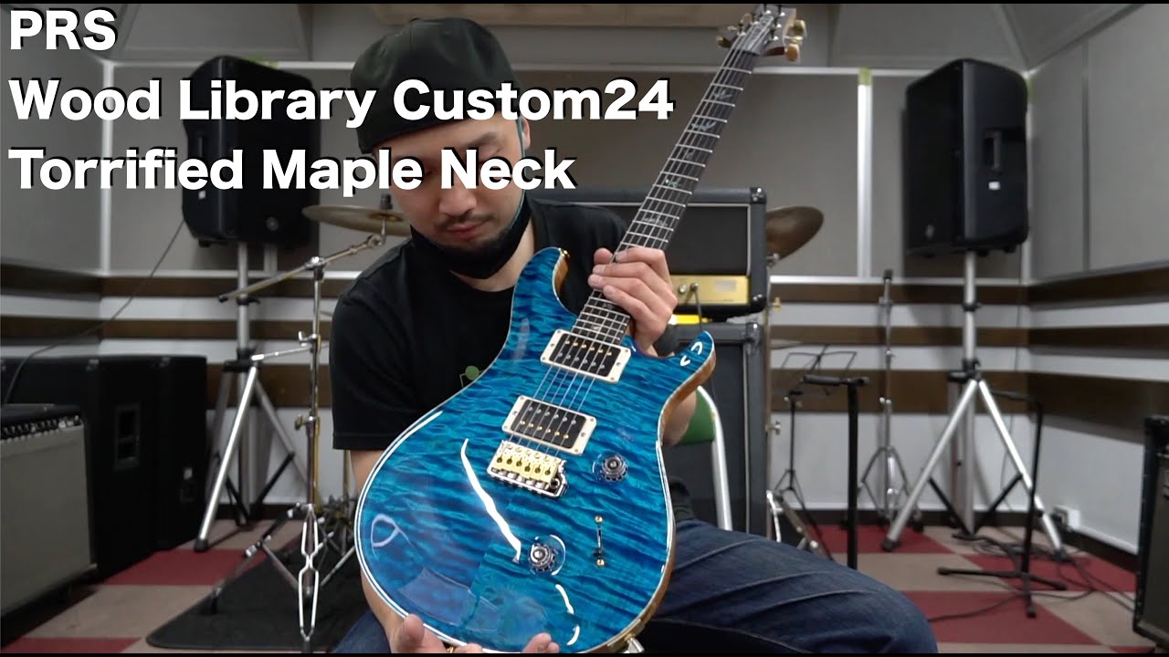 【SOLD】実はネック裏も美しいんです！！PRS「Wood Library Custom24 Torrified Maple Neck」を弾かせていただきました！