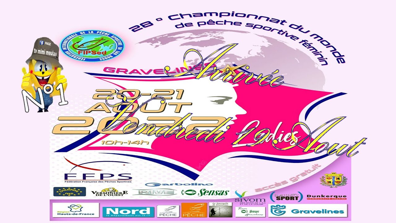 N°1 Vendredi 19 août entraînement du 28ème CHAMPIONNAT DU MONDE FEMININ DE PECHE AU COUP  2022