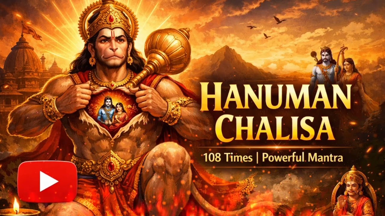 Hanuman Chalisa | Powerful Hanuman Bhajan | Sankat Mochan Hanuman Chalisa | 108 Times Jaap