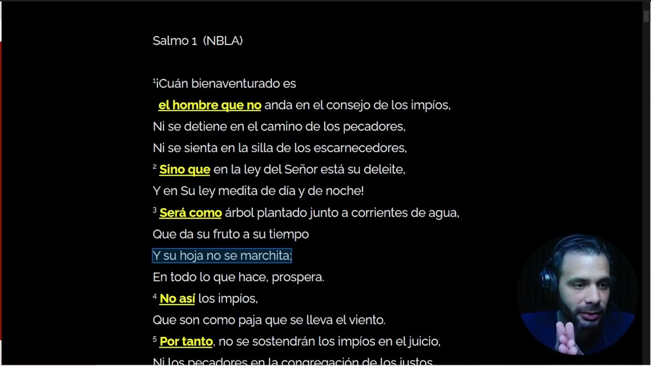 Meditando los Salmos. Libro 1. Salmo 1