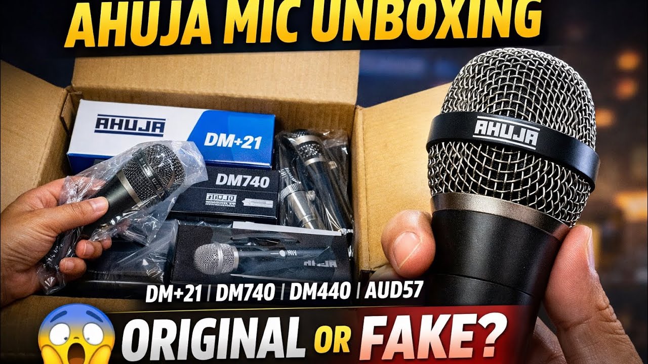 AHUJA Microphone Unboxing 🎤 DM+21 | DM740 | DM440 | AUD57 XLR | Original 