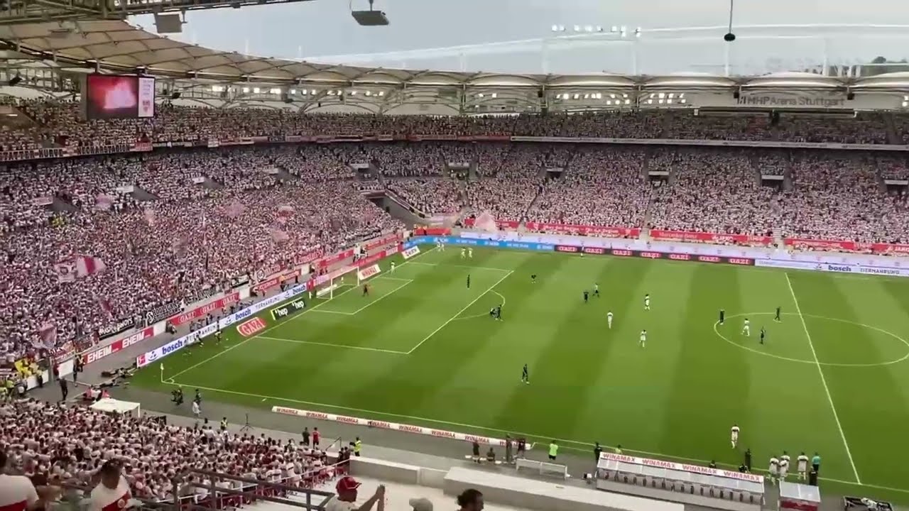 Support der VfB Stuttgart Fans beim 5:0 Sieg gegen Bochum