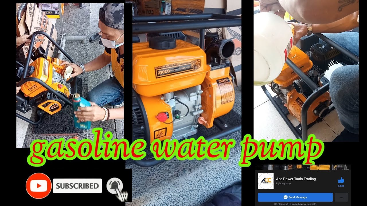 pag testing gasoline water pump (ingco)