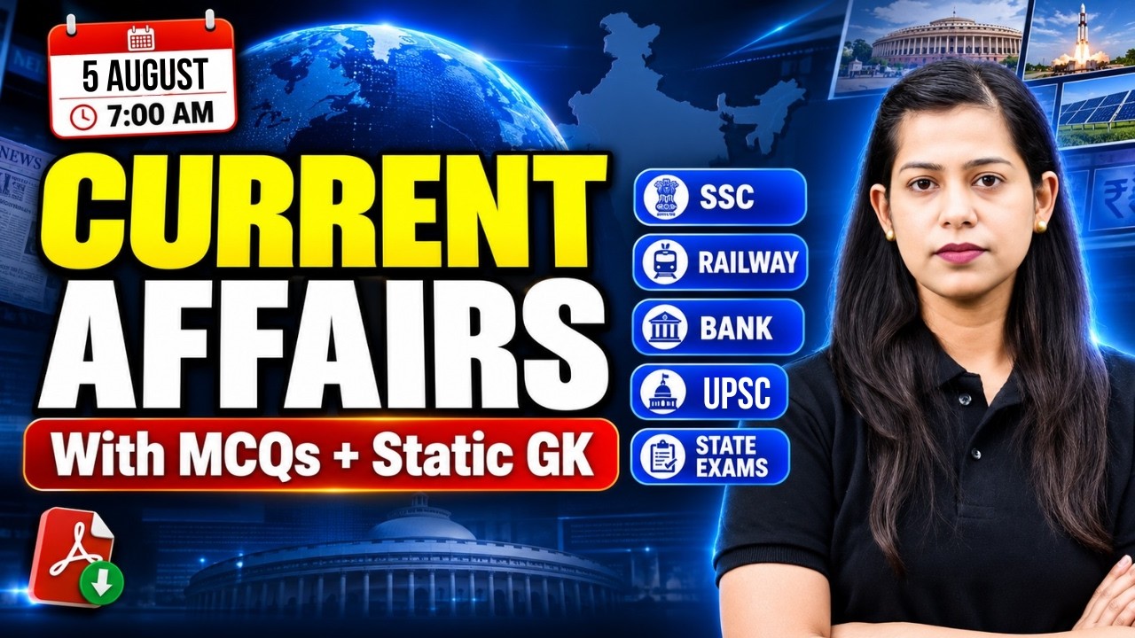 Current Affairs Today | 5 Aug 2026 Current Affairs | Daily Current Affairs by Krati Mam | Testbook