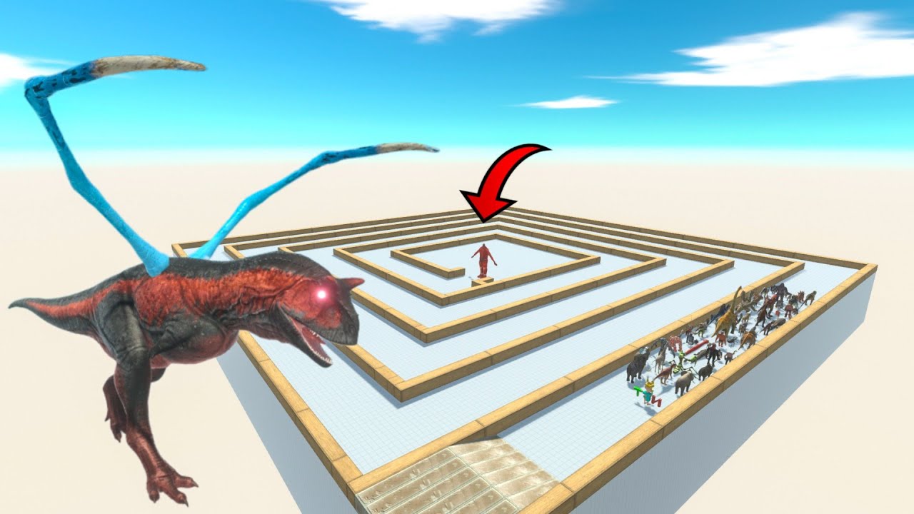 Escape From Alien Carnotaurus - Last Survivor - Swirl Course | Animal Revolt Battle Simulator