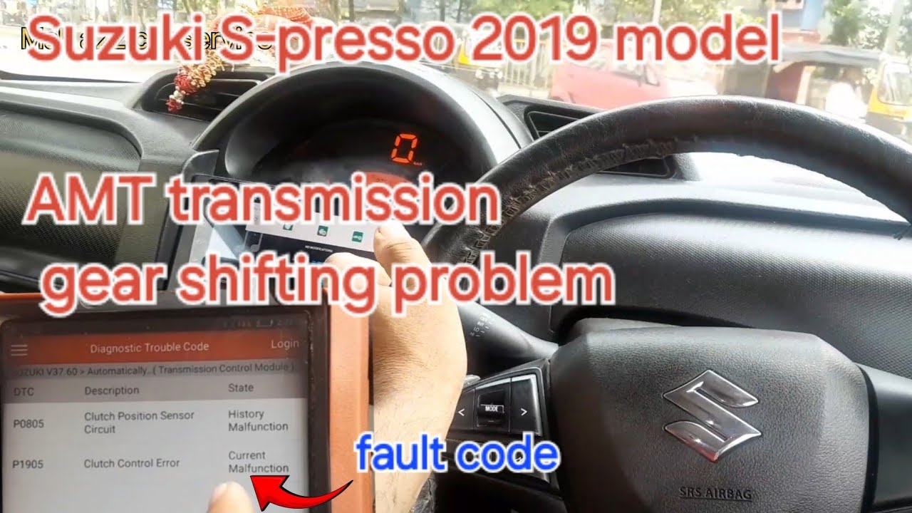 Suzuki s-presso AMT gear shifting problem) P0805 clutch position sensor/ P1905 clutch control error