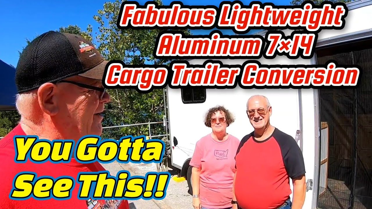 A Beautiful Lightweight Aluminum 7×14 Cargo Trailer Conversion. MUST SEE THE INTERIOR.
