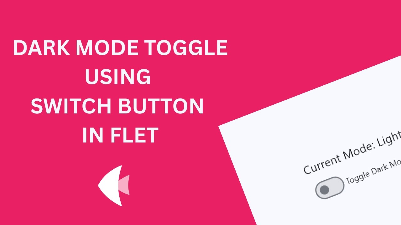How to Build a Dark Mode Toggle Switch in Flet (Python Tutorial)