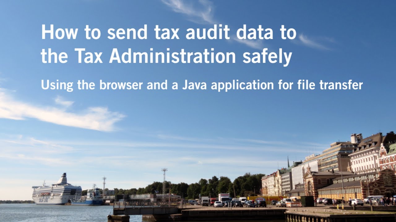 How to send tax audit data: Using the browser and a Java application