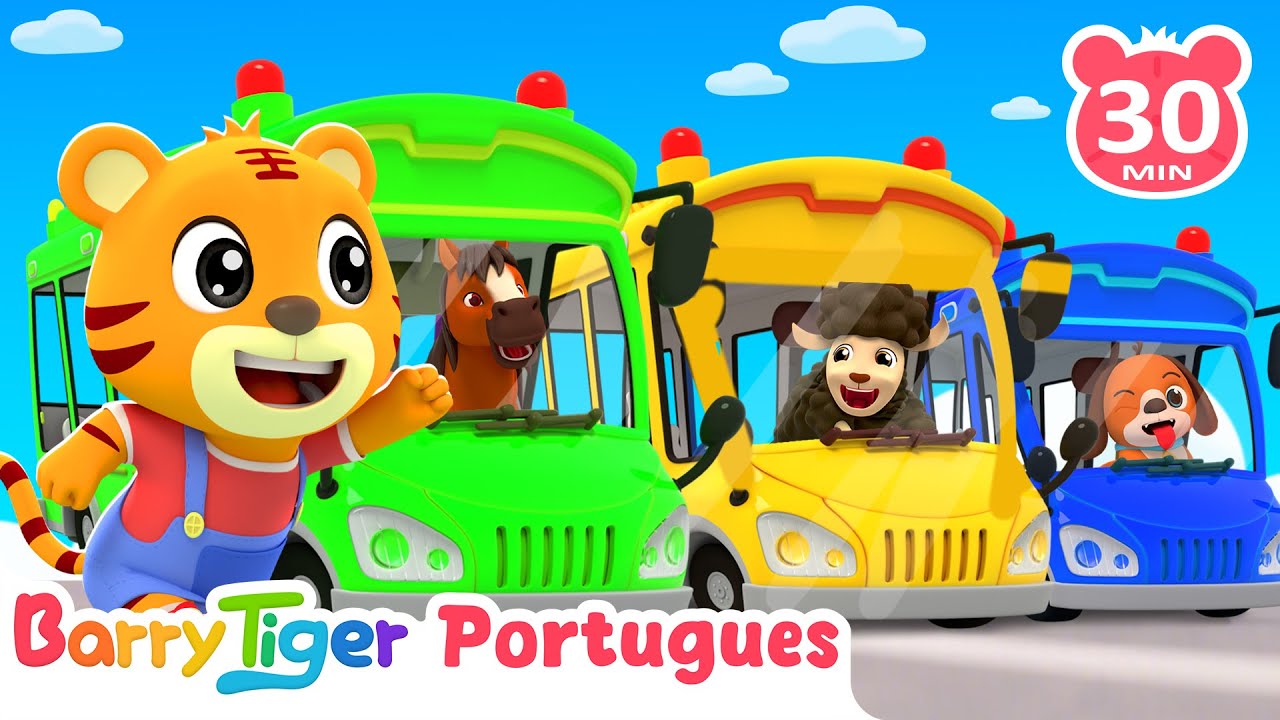 As Rodas do Ônibus Giram e Giram 🚌🎵 Música Infantil Clássica | Canções Infantis | BarryTiger