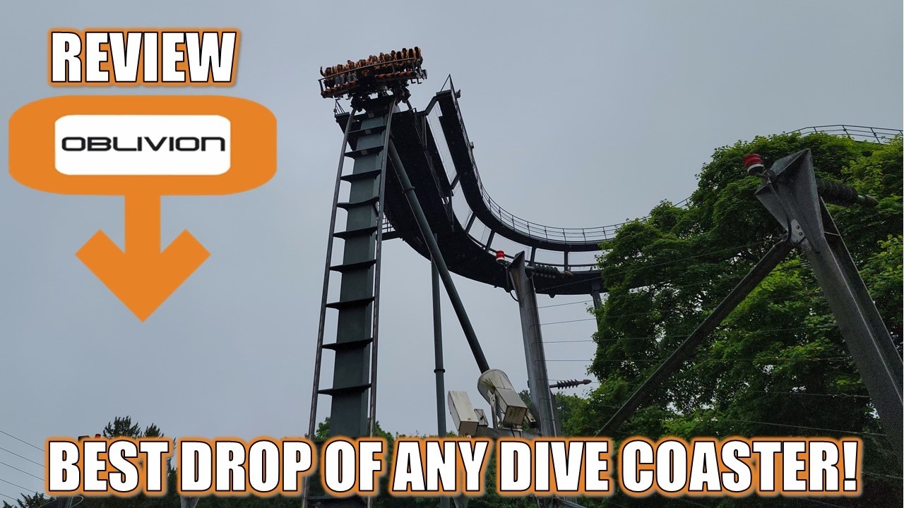 Обзор Oblivion, горки для дайвинга Alton Towers B&M | Лучший дроп среди всех горок для дайвинга!