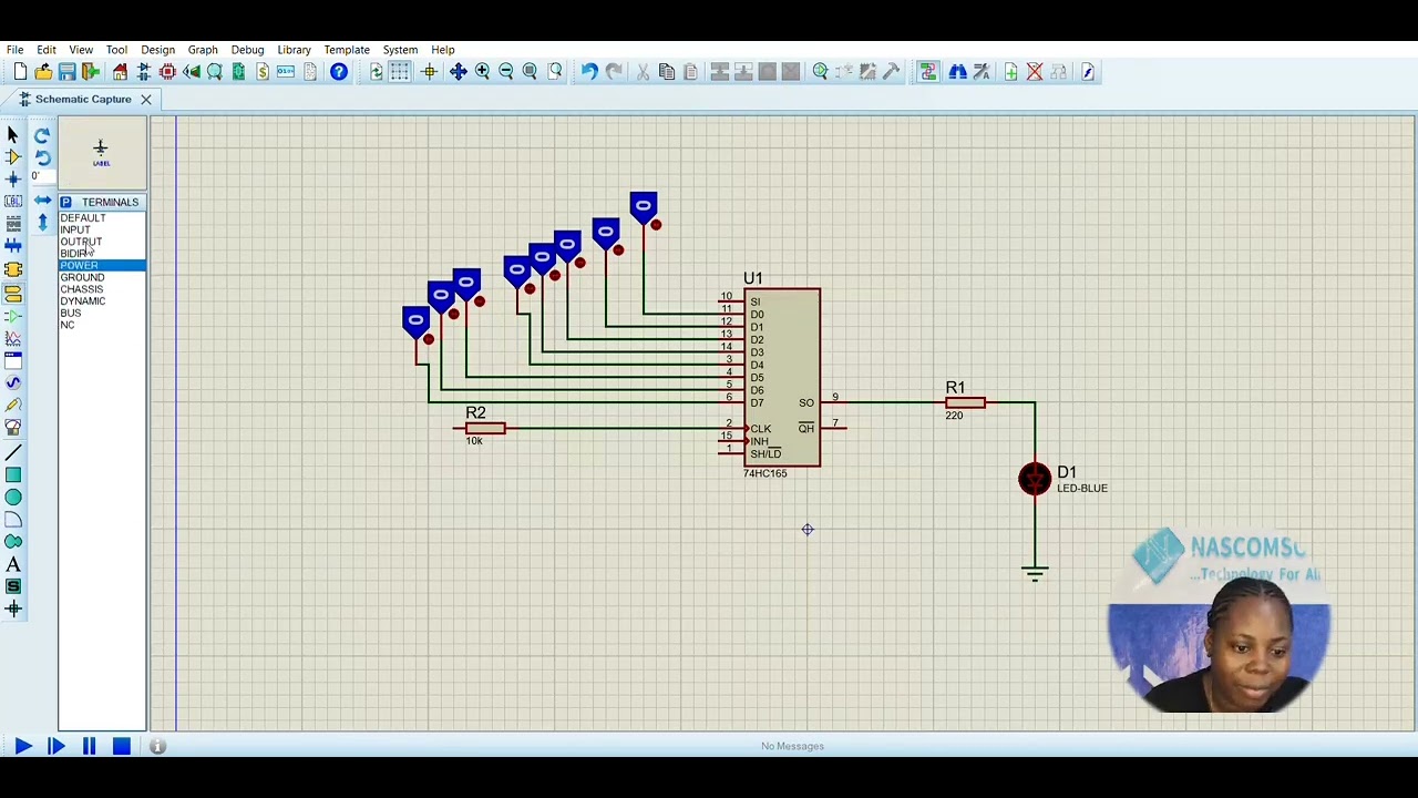 PISO REGISTER  USING 74HC165 IC