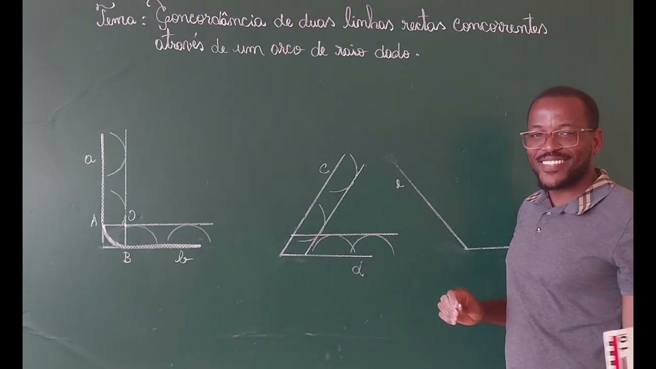 Concordância entre duas linhas rectas concorrentes 
