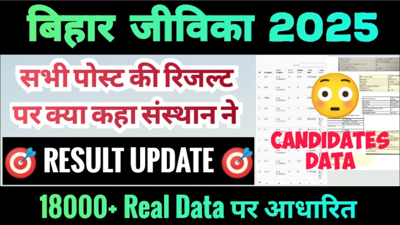 BIHAR JEEVIKA 📢 RESULT FINAL ☑️ All Post Rankwise Merit List 🎯 Cutoff Record High 🔴‼️#biharjeevika