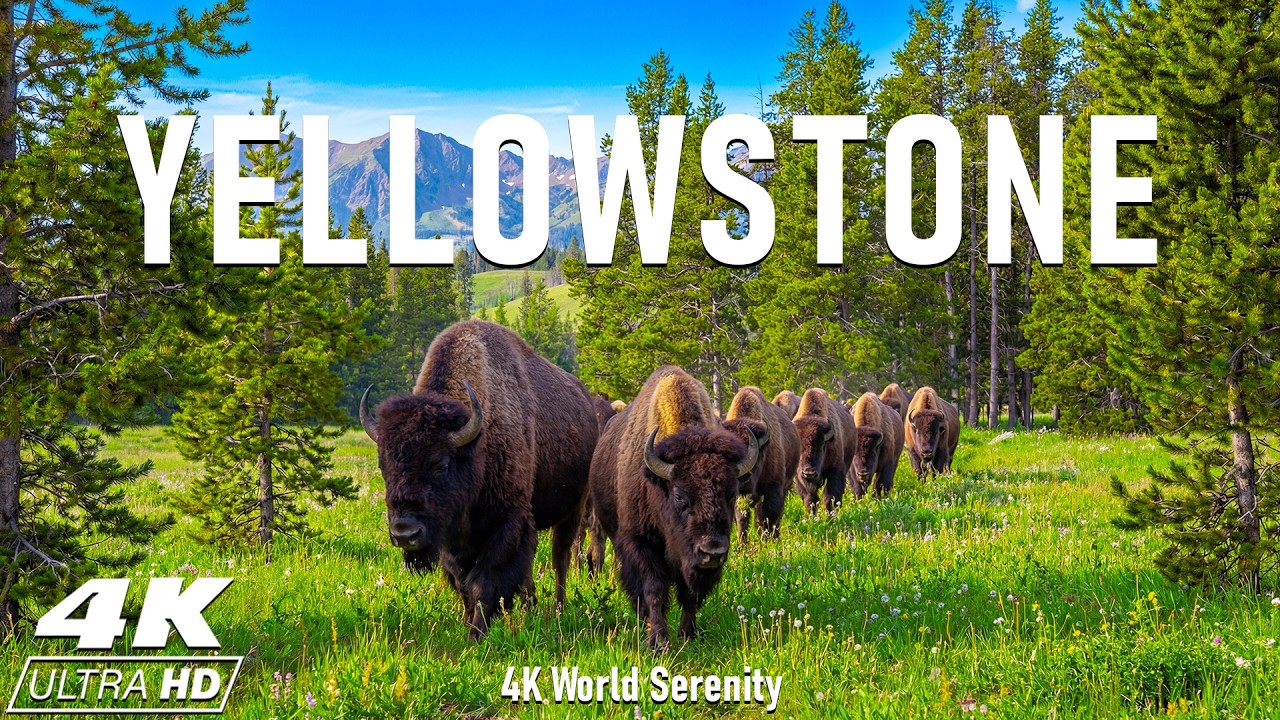 Yellowstone National Park 4K - A Journey Through Geysers, Hot Springs & Untamed Wilderness