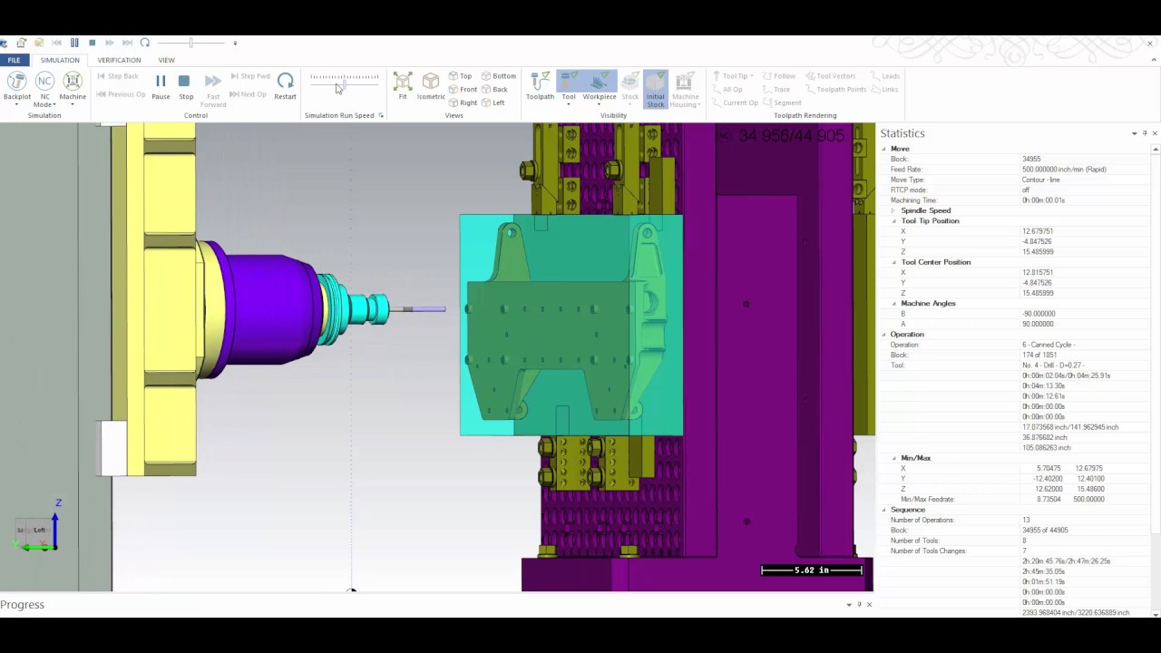 Mastercam 2017_ 4 Axis Horizontal Milling .