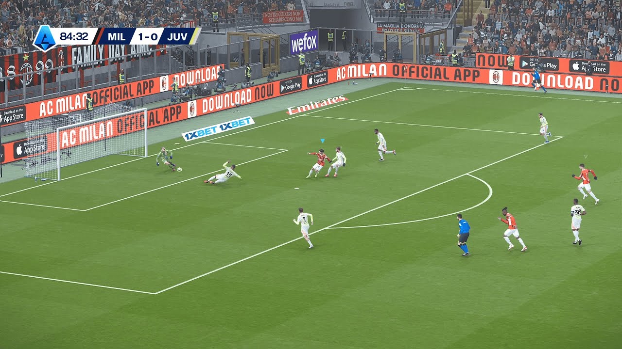 Football Life 2025 Геймплей Серии А Enilive Полный МОД. Милан против Ювентуса.