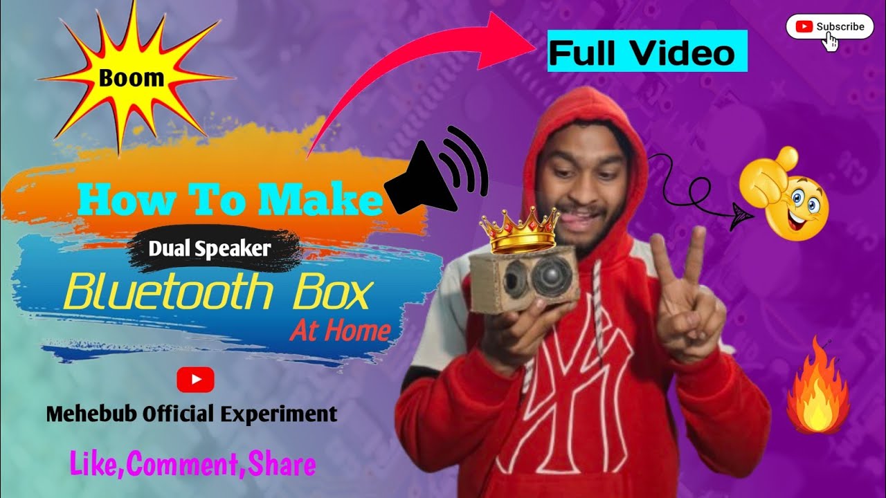 🫨How To Make Dual Speaker 🔊 Bluetooth Box At Home 🏠