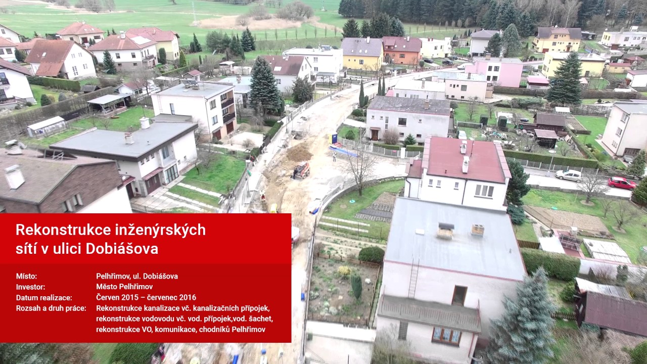 VHST - Rekonstrukce inžen&yacute;rsk&yacute;ch s&iacute;t&iacute; v ulici Dobi&aacute;&scaron;ova, Pelhřimov
