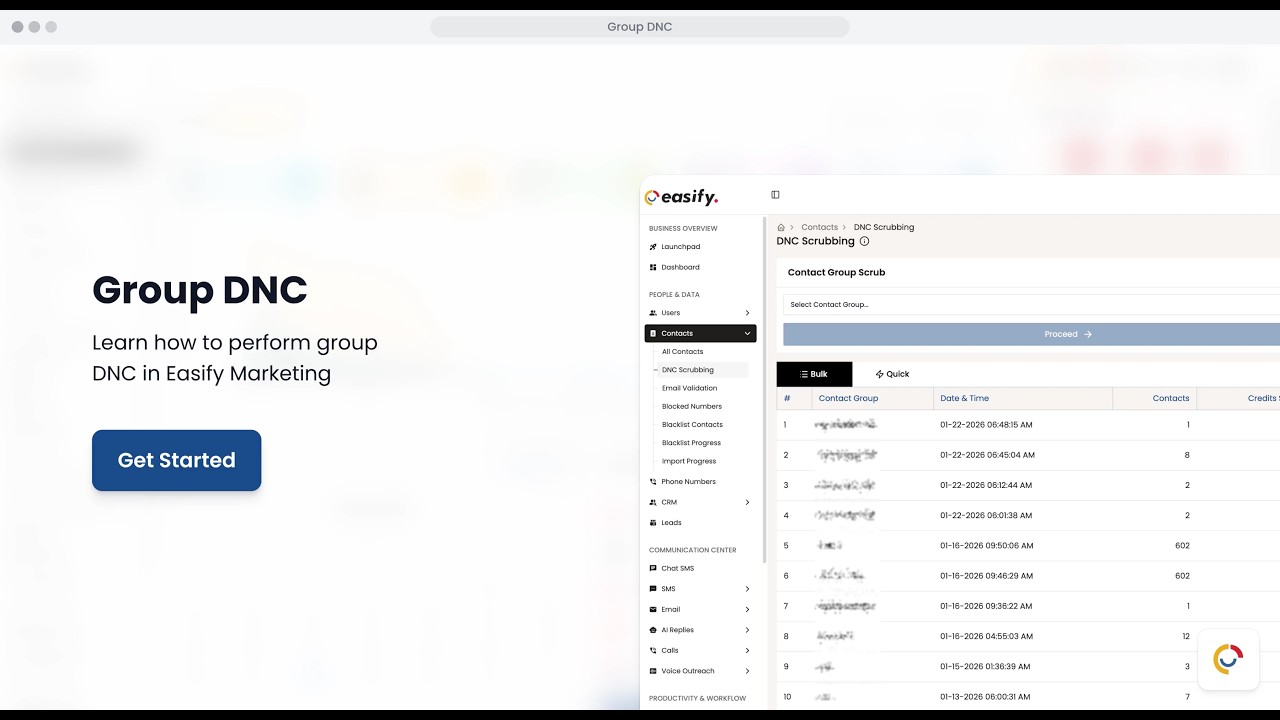 Group DNC Check | Easify Marketing | Tutorial