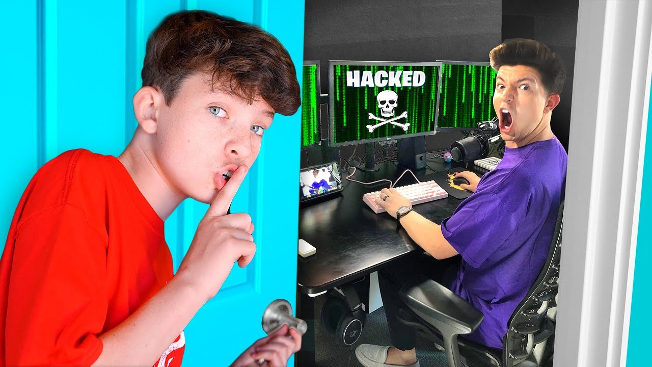 My Little Brother PRANKS My Office for 24 Hours... - Challenge