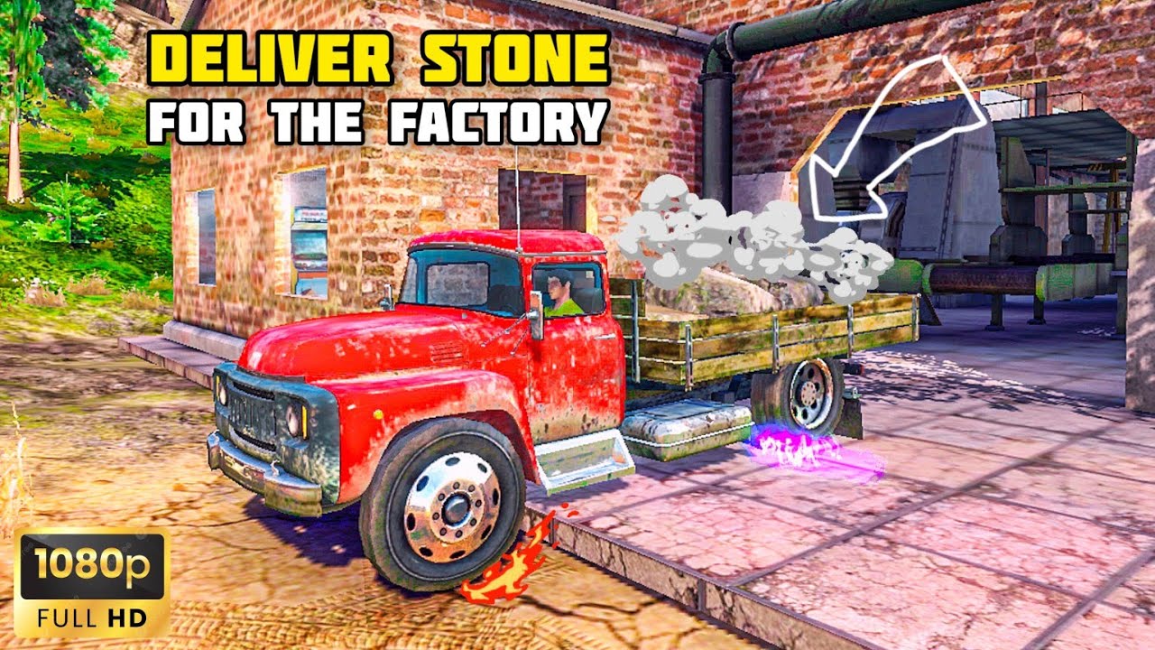ZED TRUCK DELIVER STONE FOR THE NEW FACTORY | OFF THE ROAD HD OPEN WORLD DRIVING GAME