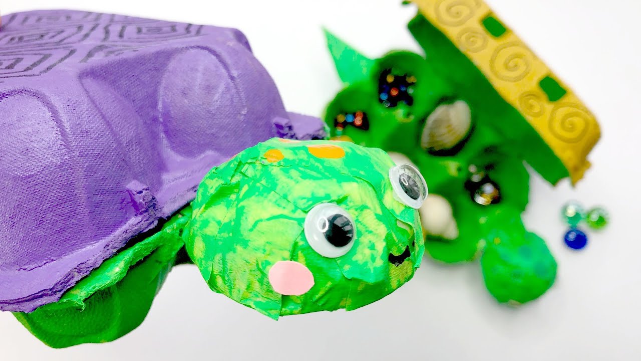 Egg Carton Turtle Box