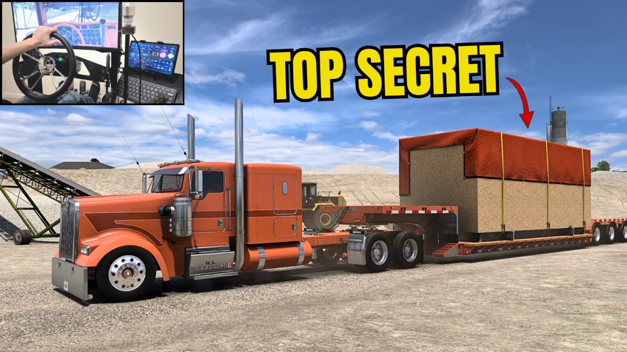 Oversized Heavy Haul - (Custom Kenworth) - W900L with Big Detroit Power - American Truck Simulator
