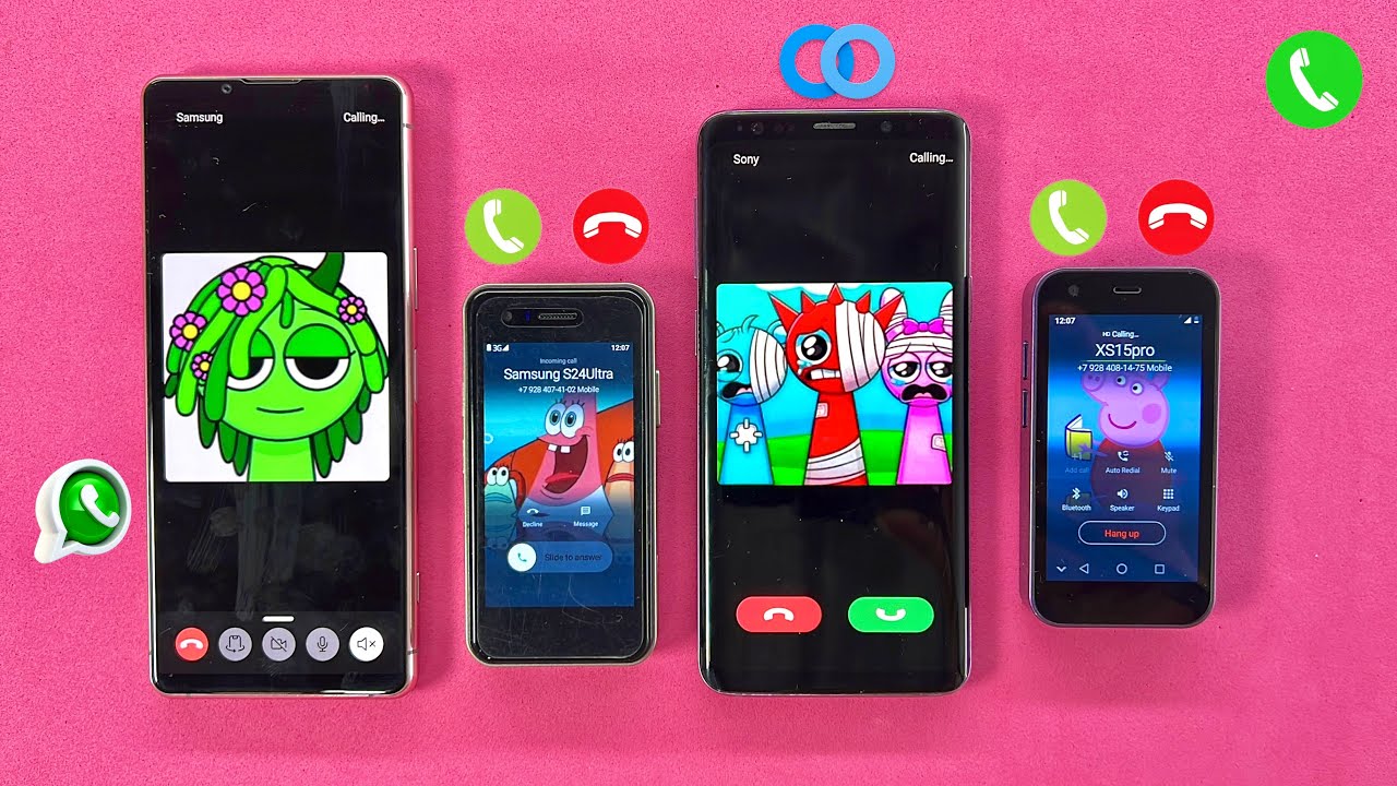 Incoming & Outgoing Calls Social Media Twinme + WhatsApp on Sony+Samsung | Samsung S25Ultra+XS15pro 