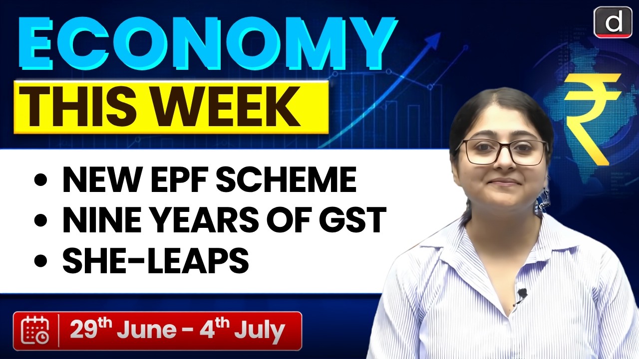Economy Current Affairs | GST 9 Years | EPF | Miniratna | ECONOMY THIS WEEK | Drishti IAS English
