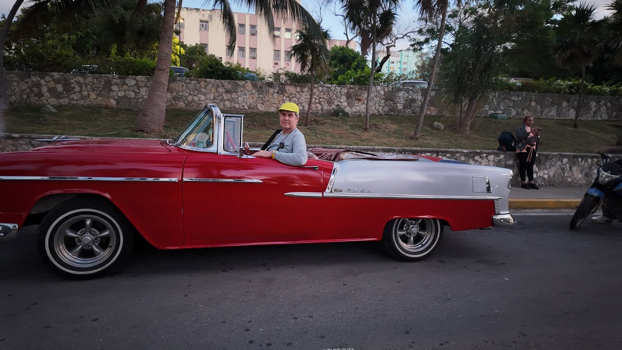 Convertible classic car ride in Havana Cuba