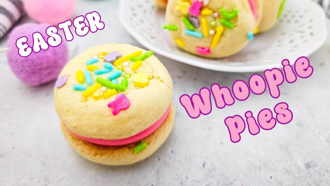 The EASIEST Easter Whoopie Pies Recipe Using CAKE MIX!