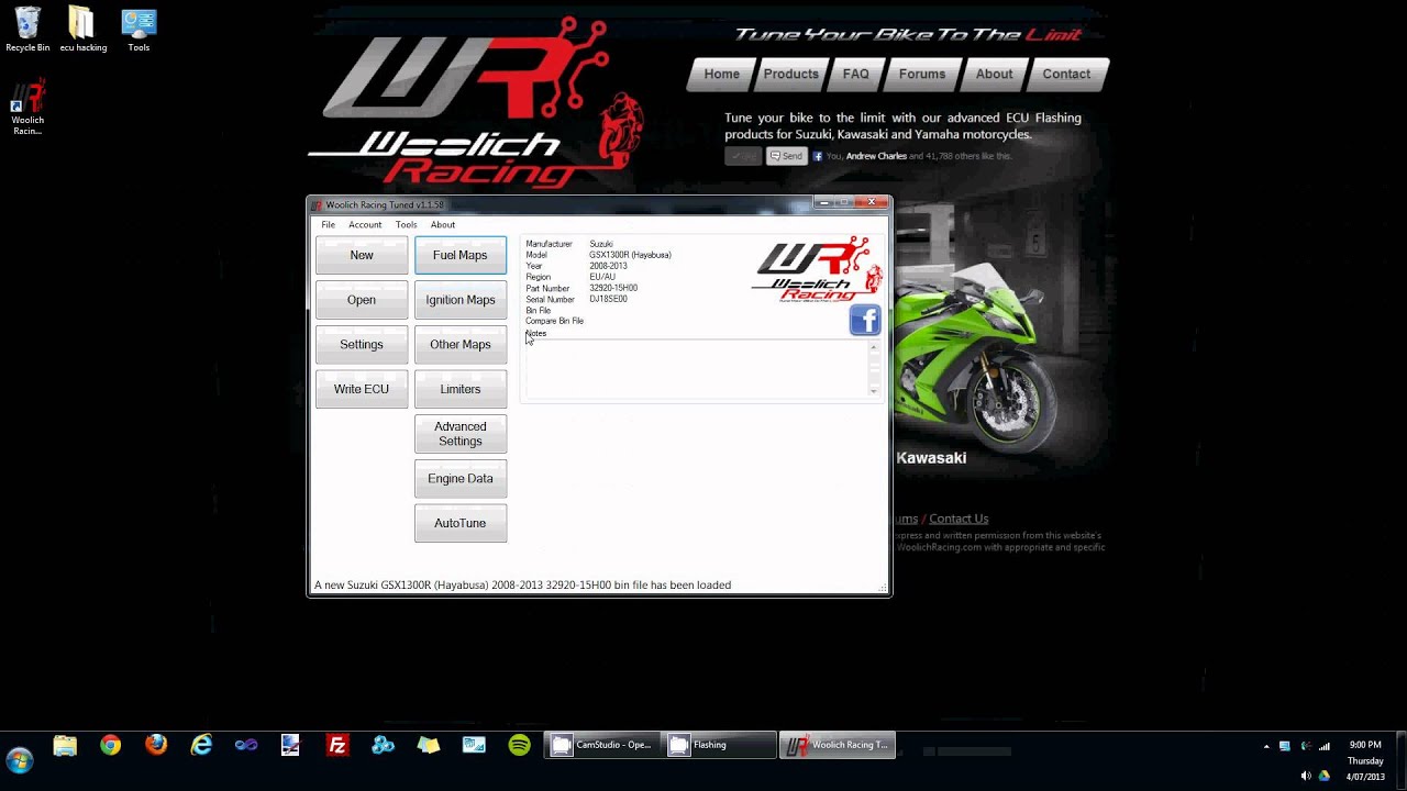 Bin File Configuration in the Woolich Racing Tuned (WRT) software