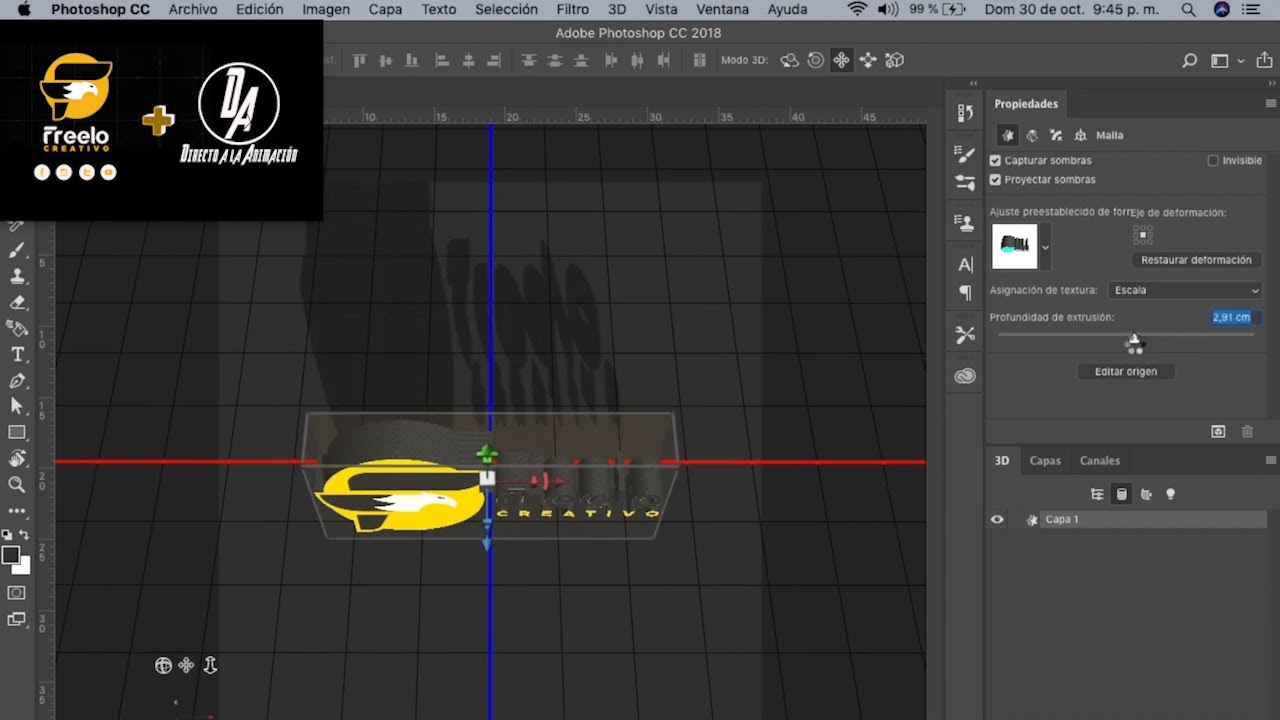 ¿Cómo animar un logo en 3D con Photoshop? ¡Así de fácil!