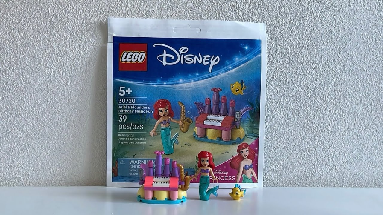 Building Lego 30720 Ariel & Flounder’s Birthday Music Fun | Disney | The Little Mermaid |  ASMR 