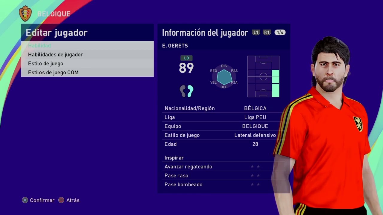 Eric Maria Gerets - PES Clasico (Face, Body& Stats)