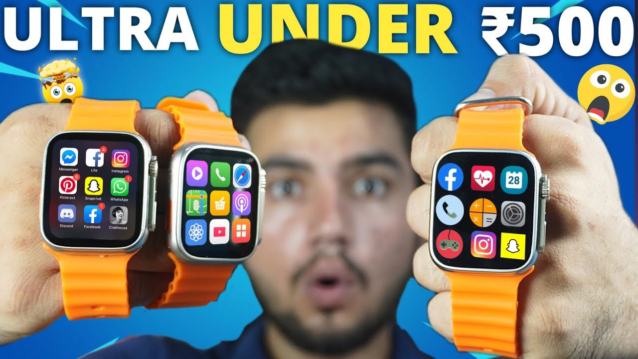 Best 3 ⚡ Ultra Smart Watches 😳 Under ₹500 🔥 || Top 3 Ultra Smartwatches Under ₹500 || Smartwatch ||