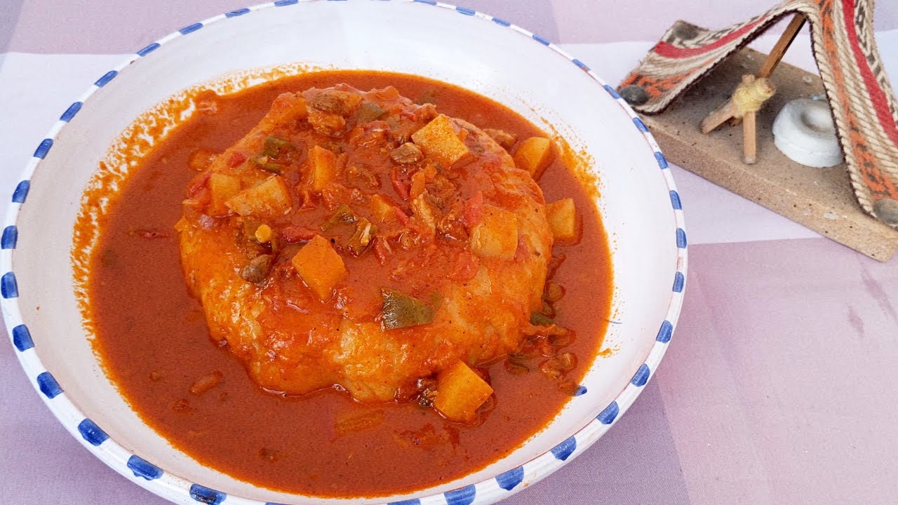عصيدة عربي بمقادير مضبوطة🥘Tunisian porridge with broth