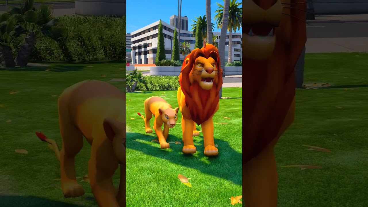 GTA V : Lion Saves His Friend 😱 | #Shorts #GTAV